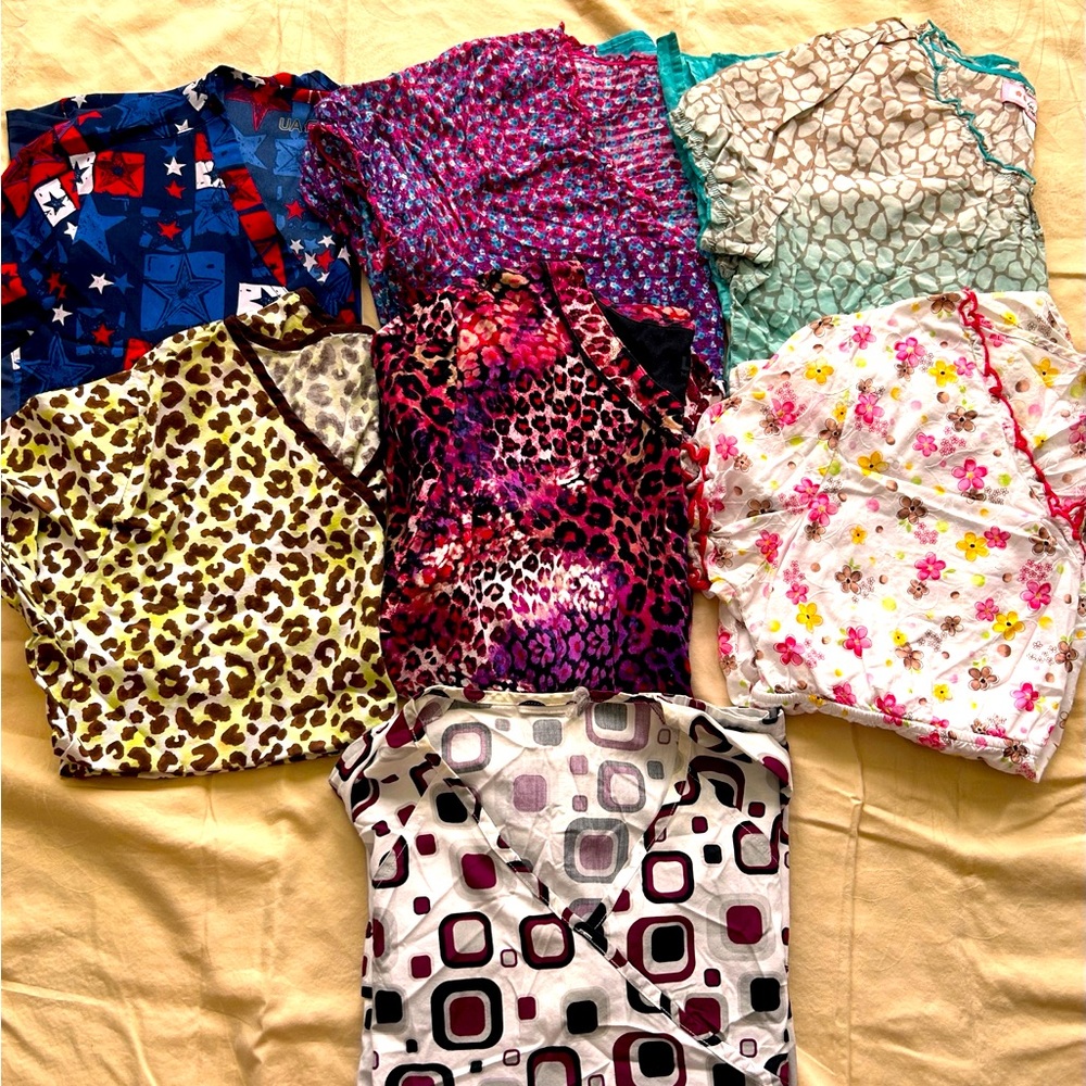 Large scrub tops